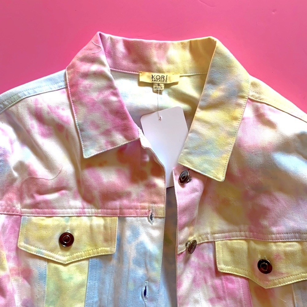 Kori America Tie Dye Denim Jacket Small